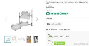 Výsuvně otočná police "Kesseböhmer LeMans" - 2