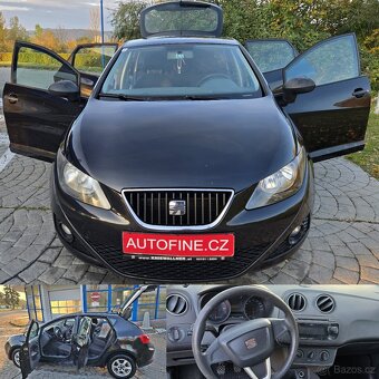 SEAT IBIZA 1,2 8v 2011 KLIMATIZACE,ALU KOLA, ČERNÁ PERLEŤ ME - 2