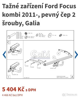 Ford Focus tažné zařízení 11-18 kombi - 2