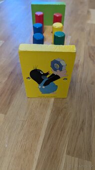 dřevěné hračky - zatloukačka krtek - 2