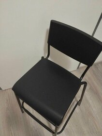 Barové židle, cena za 2 ks, černé,  plast + kov - 2