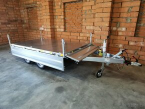 přívěsný vozík – elektrohydraulický sklápěč, 2500 kg - 2