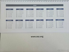 Zeleznicni kalendar OSZ pro rok 2024 - 2