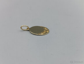 Zlatý přívěsek ovál 1,30g, 14 kt, 585/1000 - 2