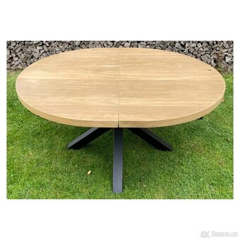 Masivní oválný jídelní stůl - Metalox 150 cm - 2