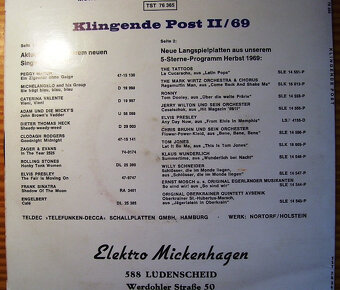 SP deska Klingende Post 1969/89/ - 2