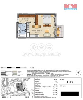 Prodej bytu 1+kk, 40 m², Praha, ul. Honzíkova - 2