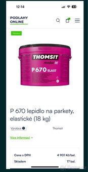 P 670 lepidlo na parkety, elastické (18 kg) - 2