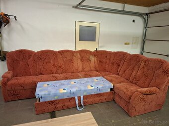 Rohová sedačka 2,30 x 3,40 s relaxačnim křeslem - 2