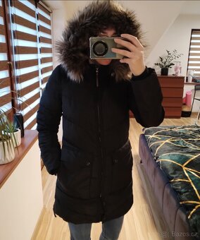 Dámská zimní černá bunda kabát s kožešinou Only NewRoona S - 2