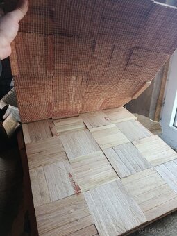 Dubová mozaika na podlahu atd. 48x48cm dlaždice 95ks,22m2. - 2