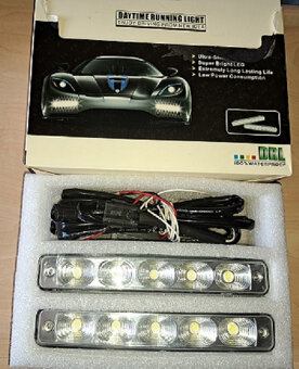 Světla pro denní svícení DRL-2x5 LED.12/24V. - 2