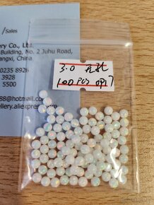 Kuličky bílý opál 3mm - 2
