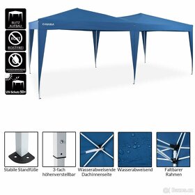 SKLÁDACÍ ALTÁN PÁRTY STAN MODRÁ 3X6M UV OCHRANA 50+ - 2