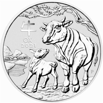 Mince Austrálie stříbro 1 Kg Lunar III ox / bůvol 2021 - 2