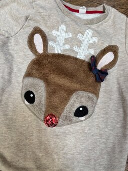 Dětská vánoční mikina H&M s ponožkami, vel. 122/128 cm - 2