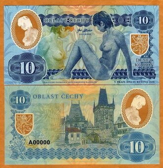 SET bankovek 5+10 Korun, Oblast Čechy, Franck Medina 2020 - 2