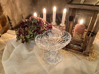 Křišťálový nástolec miska na nožce BOHEMIA CRYSTAL - 2
