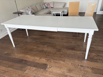 Rozkládací jídelní stůl INGATORP IKEA bílá, 155/215x87 cm - 2