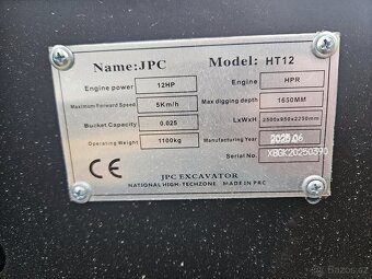 Minibagr JPC 1100kg - 2