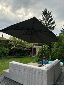 Slunečník 3x3 m antracit naklápěcí - 2