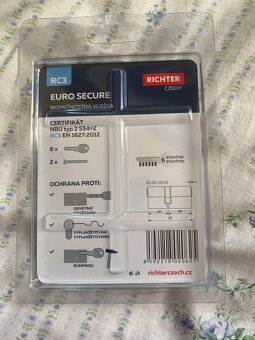Richter EURO Secure Bezpečnostní vložka 30/35, 6 klíčů NOVÁ - 2