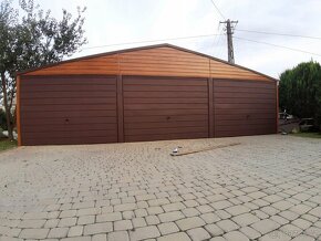 Plechová garáž 9x5 m zlatý dub - 2