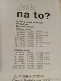 Údržba a opravy automobilů VW PASSAT. - 2