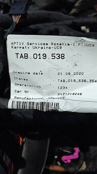 Škoda kompletní zánovní elektrický svazek TAB019538 - 2