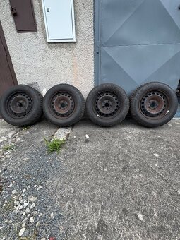 Plechové disky + zimní pneu Dunlop WinterSport 5 – 195/65 R1 - 2