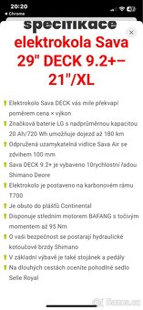 Elektrokolo Sava 29" DECK 9.2+ vel. 21"/XL - 2