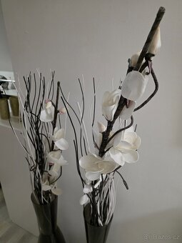 2x váza s umělými dekorativními květinami - 150 cm - 2