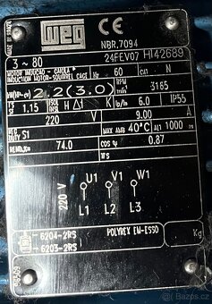 Elektromotor WEG 1,15 kW / 220 V / 3165 ot/min - 2