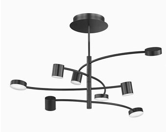 Lustr na tyči WARIS LED zn. Wofi S Černý 2 roky záruka - 2