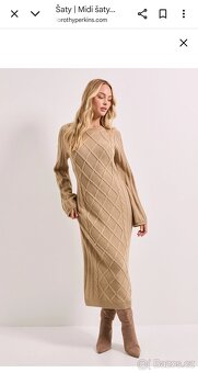 Dorothy Perkins dámské úpletové midi šaty vel. M nové - 2