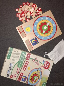 Dřevěná hračka Hodiny TOP stav - 2