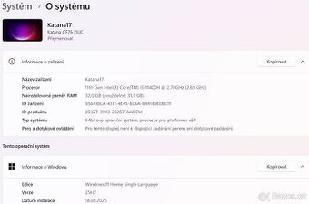 MSI Katana GF76 17,3" display, RTX3050 - 2