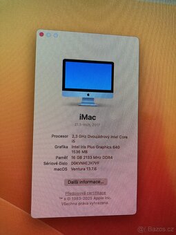 Počítač Apple iMac 21.5"/I5 2.3GHZ/16GB RAM - 2