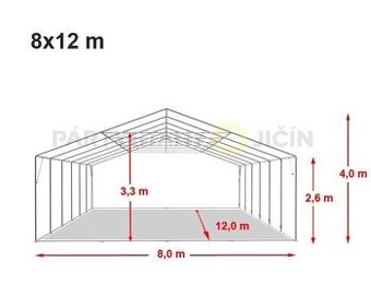 Párty stan 12x8m pronájem, půjčení - 2
