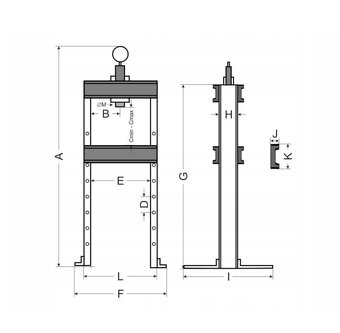 Hydraulický lis 20T dvourychlostní - 2