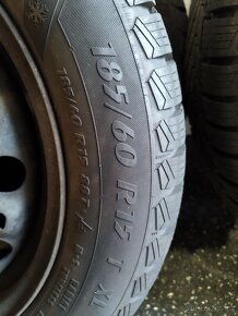 Plechové disky 5x100+Zimní pneu 185/60/15 - 2