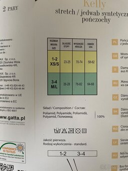 GATTA punčochy na podvazek 2 páry.Nové. Tělové. - 2