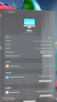 iMac 2017 27'' Rozlišení 5K Krásný stav - 2