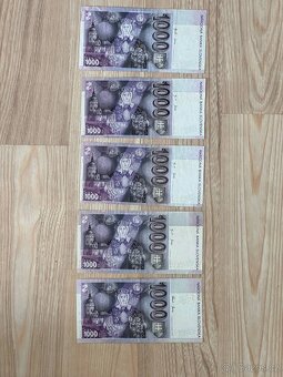 Slovenské bankovky 1000SK so znakom - 2