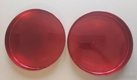 2ks dekorativních červených táců průměr 27 cm - 2