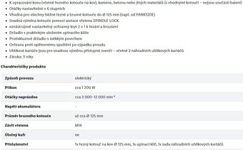 uhlová bruska 125 nová zár. 3R flexa - 2