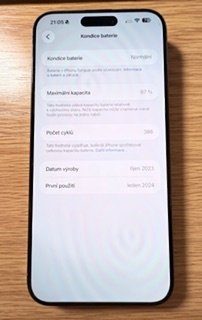iPhone 15 Pro Max 256 GB – Přírodní titan – perfektní stav - 2