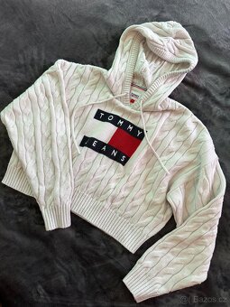 Svetr Tommy Jeans Center Flag Cable Hoodie L - 2