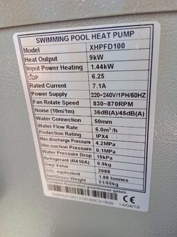 Bazénové tepelné čerpadlo brilix 9kw - 2