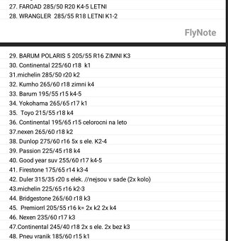 RŮZNÉ DRUHY PNEUMATIK S ELEKTRONY I BEZ (PŘES 60 SAD) - 2